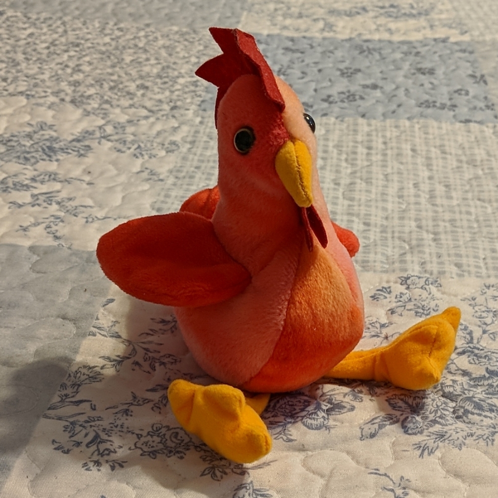 💖💜 Strut the rooster Ty beanie baby.